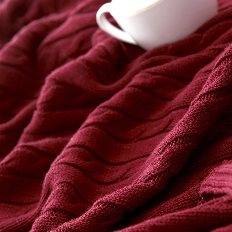 Kabelstrickwurfdecke