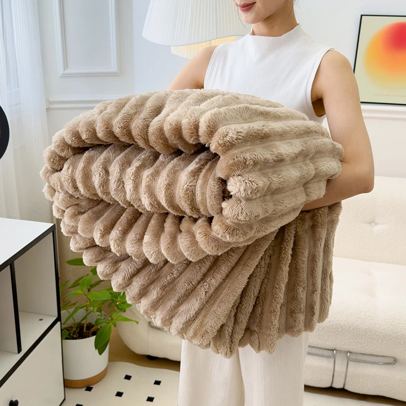Damen Luxuriöse Plüschfleece-Decke
