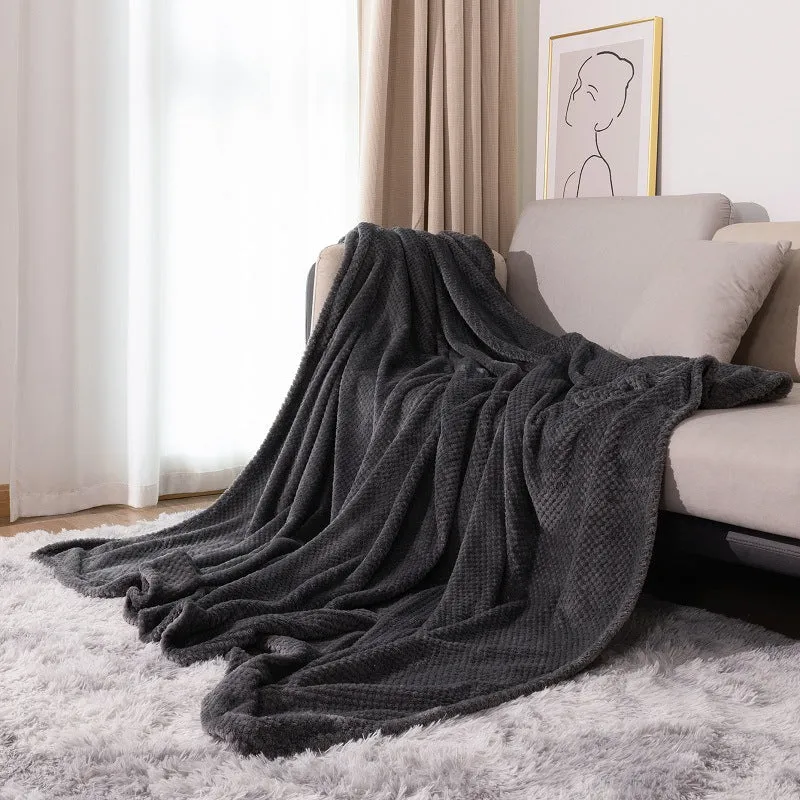 Texturiertes Strickwurfdecke