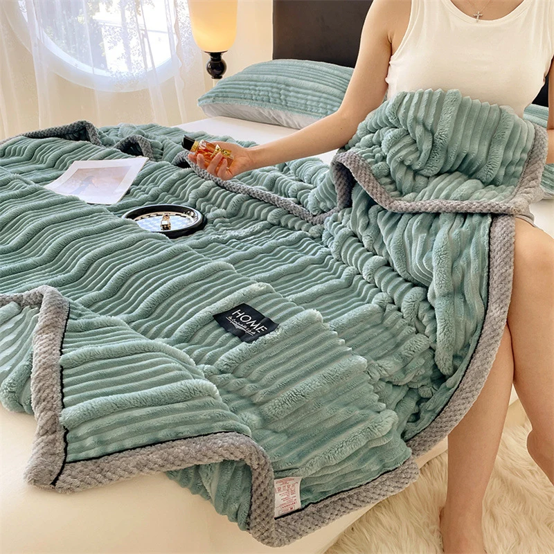 Frauen Cozy Ribbed Sherpa Decke