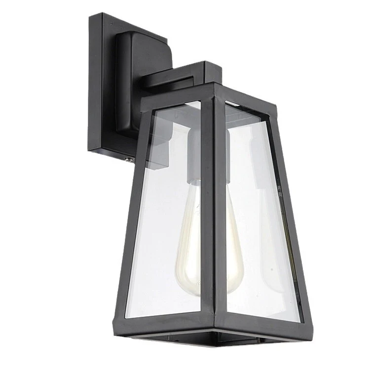 Industrielle Glas-Wandlampe