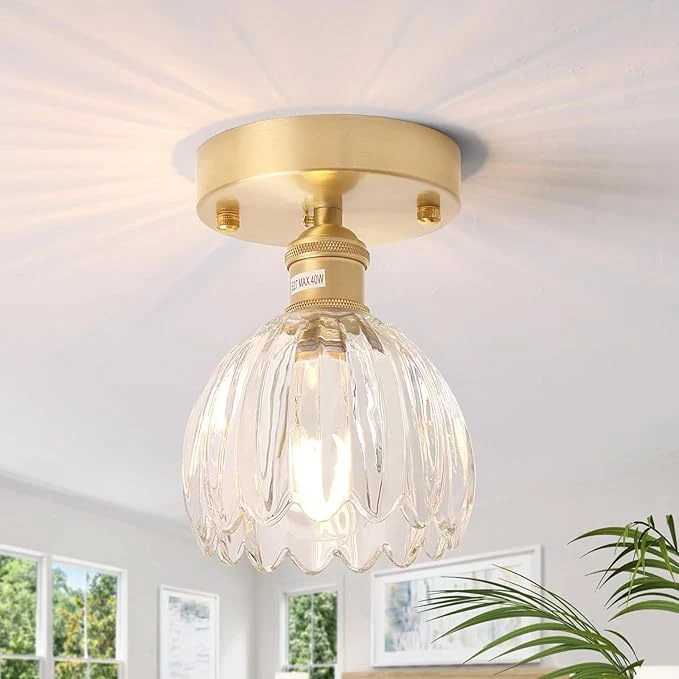 Elegante Glas Deckenleuchte