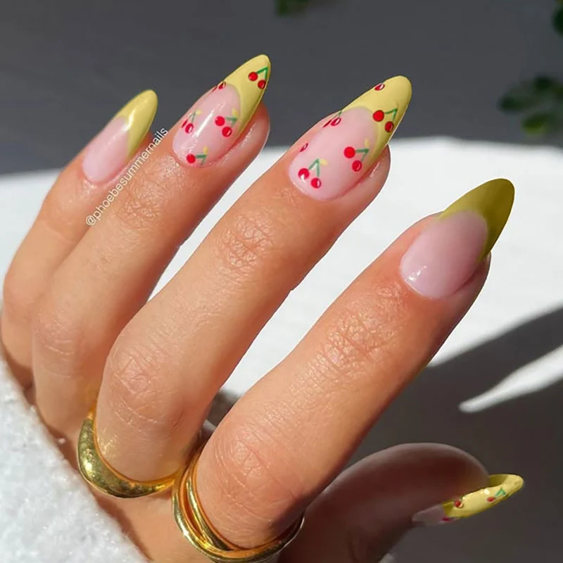 Kirschblüten-Themen Press-On Nagelset
