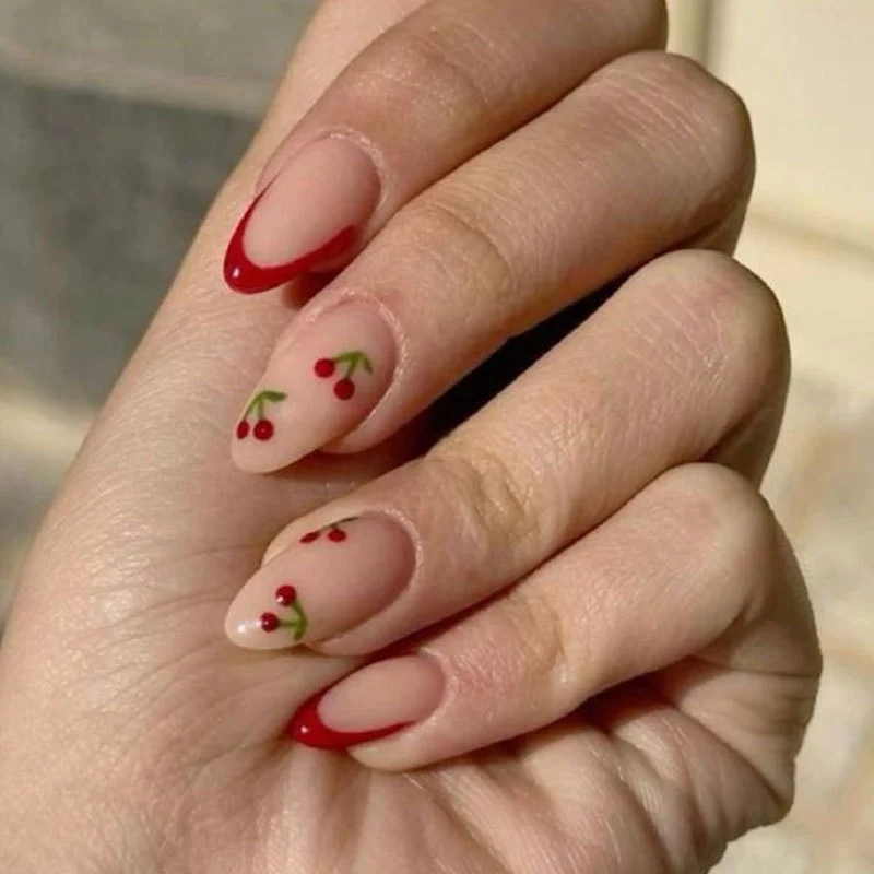 Kirschblüten Themen Press-On Nagelkunst