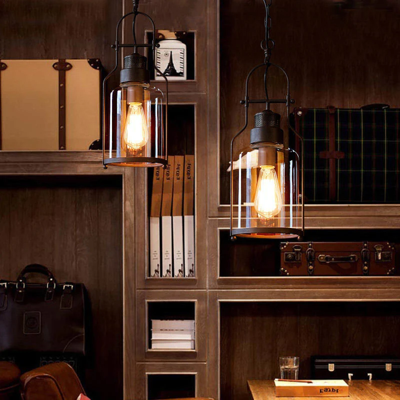 Vintage-inspirierte Glaskettenlampe