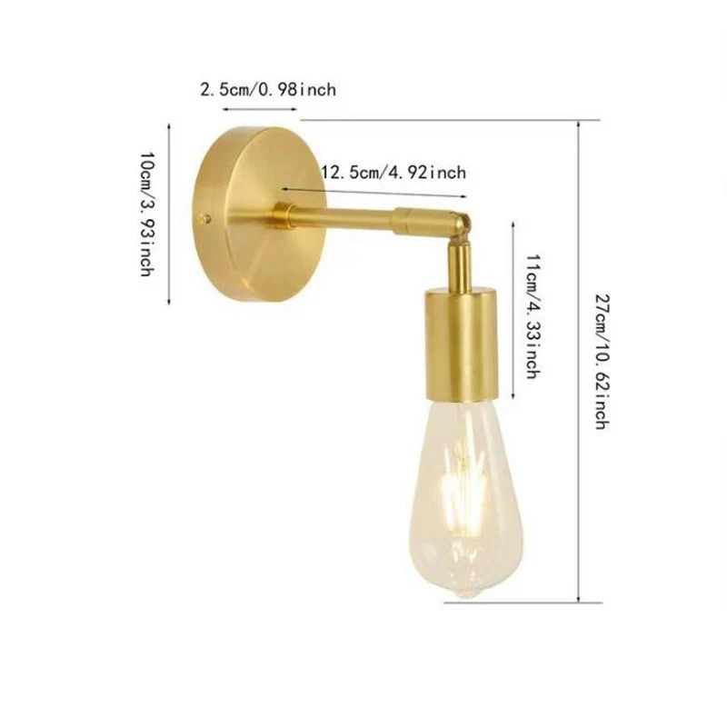 Vintage Industrial Doppel-Glühbirne Wandlampe