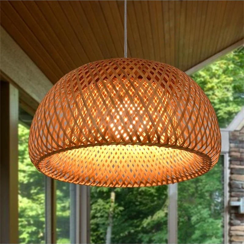 Geflochtene Rattan-Deckenleuchte
