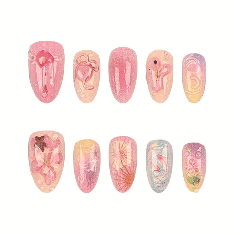 Artisanale Druck-Nagelspitzen Set