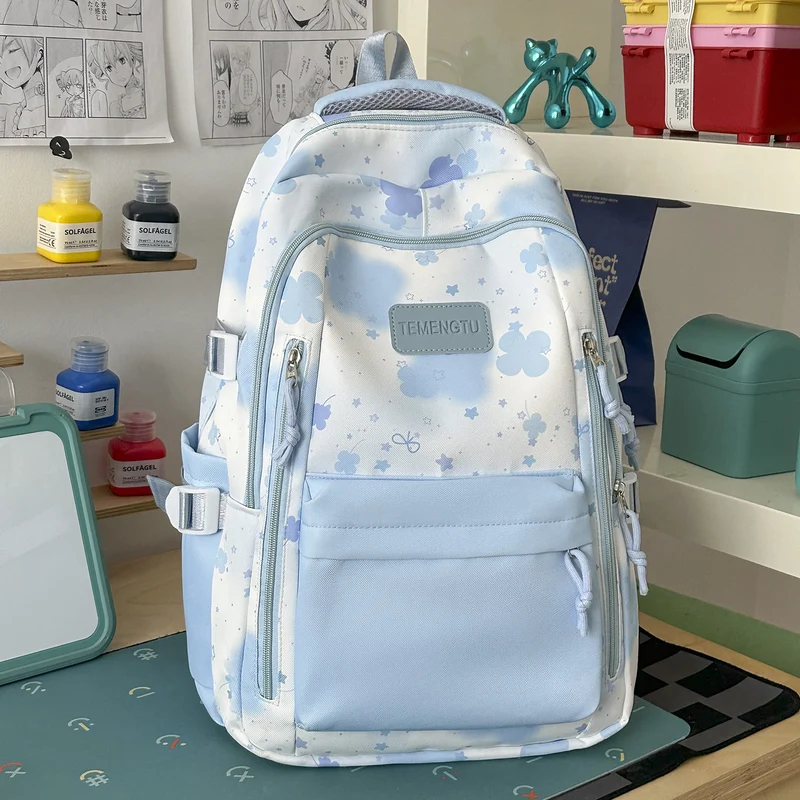 Charmanter Blumendruck Rucksack Karnz