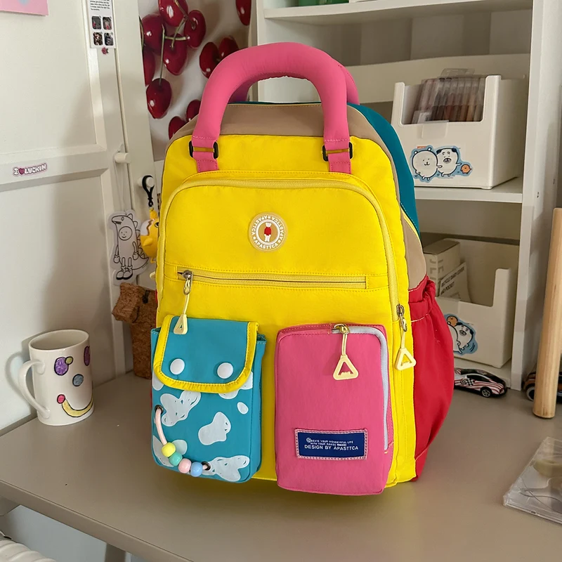 Farbblock Multi-Funktions-Rucksack Karnz