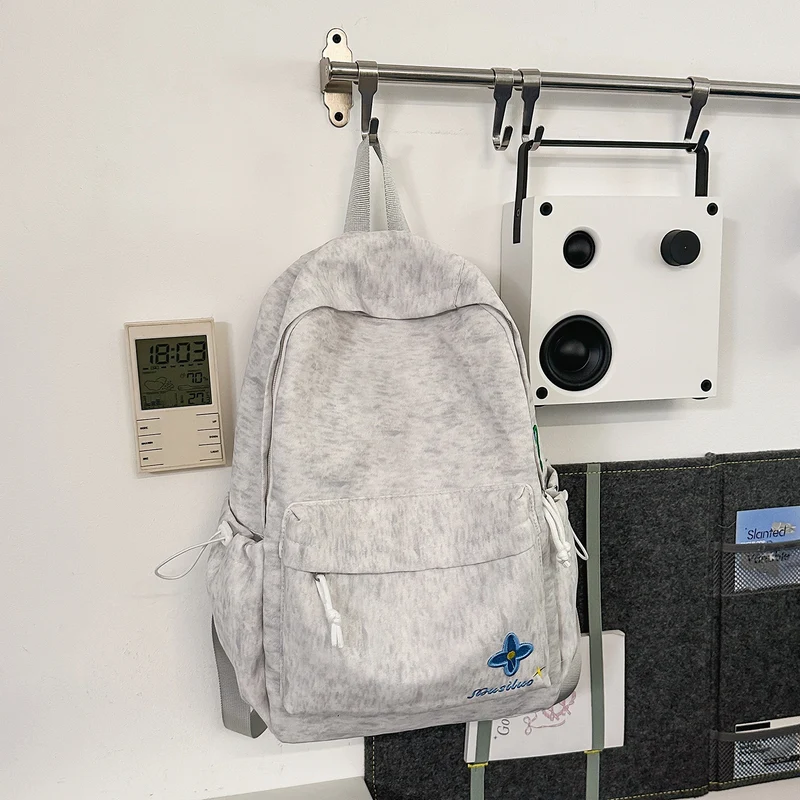 Casual Floral-Stickerei Rucksack Karnz