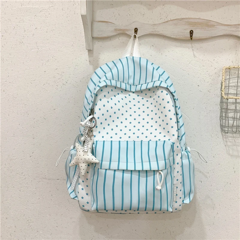 Charmanter Streifenmuster-Rucksack Karnz