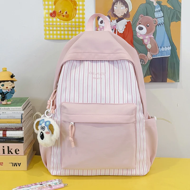 Lässiger Streifenmuster-Rucksack Karnz