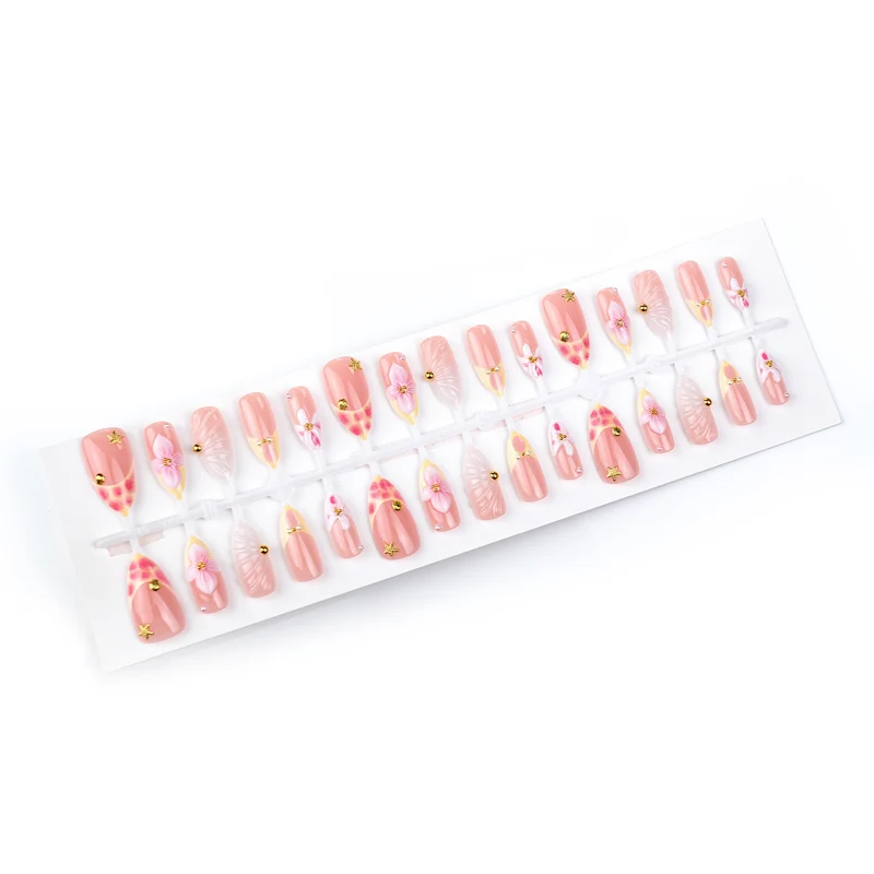 Dekorative Florale Nagelkunst Kollektion