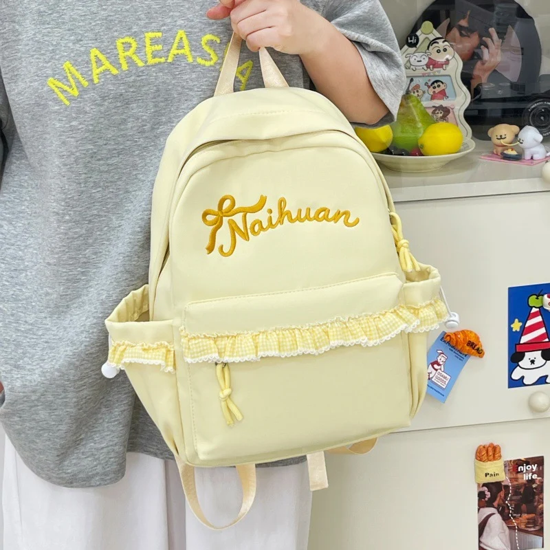 Rüschenbestickter Lässiger Rucksack Karnz