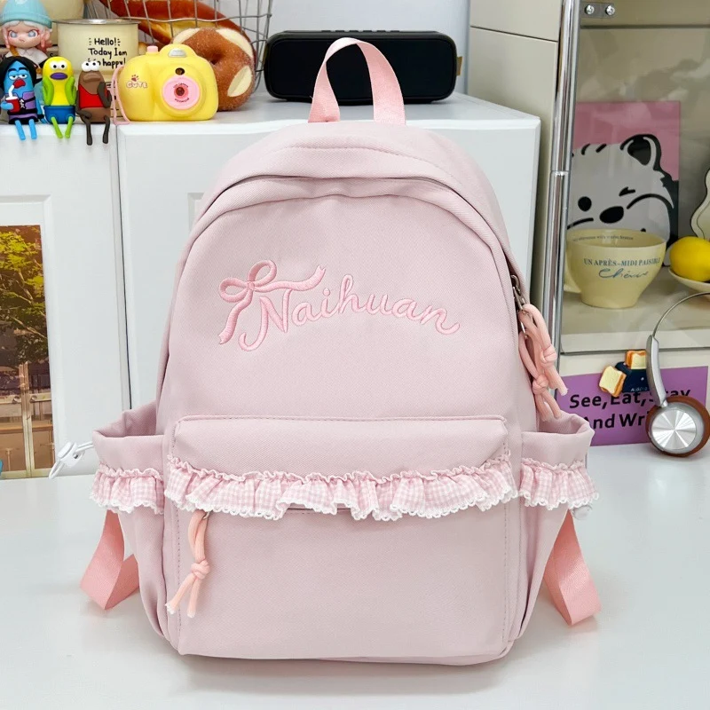 Rüschenbestickter Lässiger Rucksack Karnz