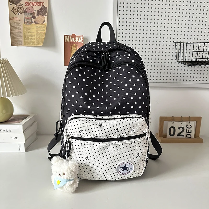 Verspielt Sternenmuster Schulrucksack Karnz