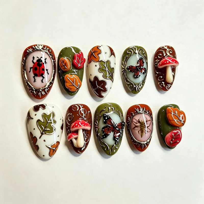 Künstlerisches Manuelles Press-On Nagelkunst Set