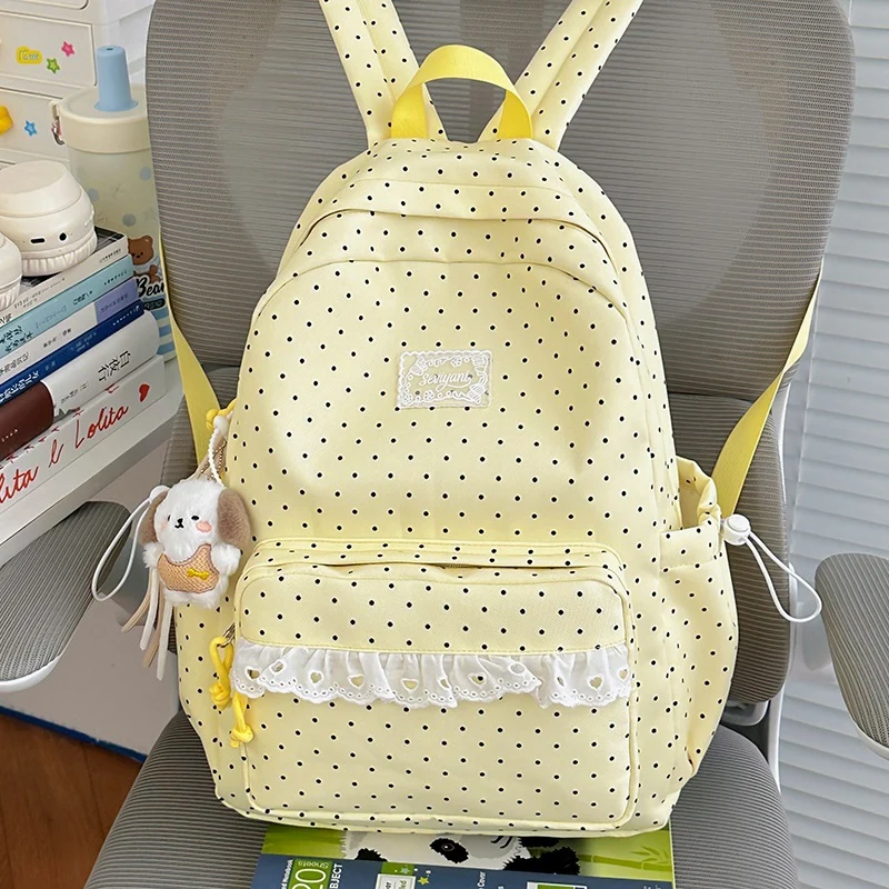 Verspielt gepunkteter Druck Rucksack Karnz