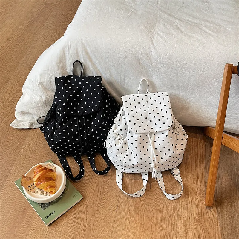 Lässiger Kordelzug-Punktemotiv-Rucksack Karnz