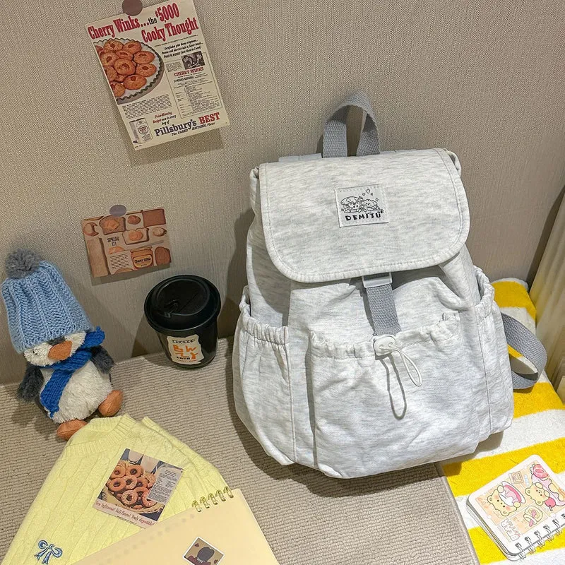 Lässiger Kordelzug Klappen Rucksack Karnz