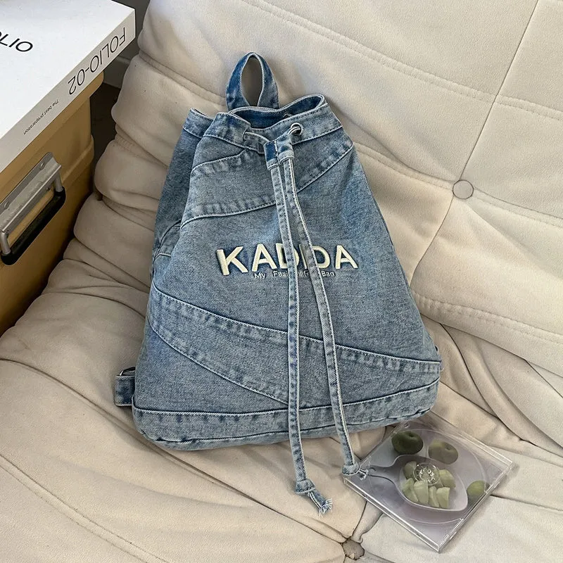 Legere Drawstring Denim Rucksack Karnz