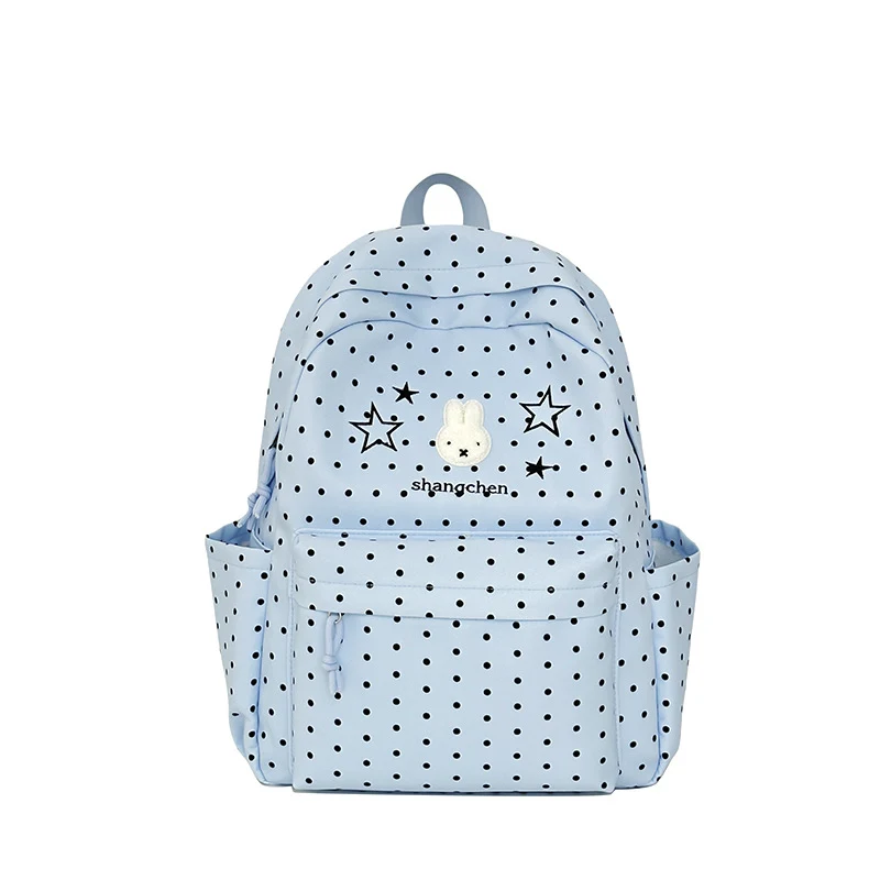 Verspielt gepunkteter Rucksack mit Hasenmotiv Karnz