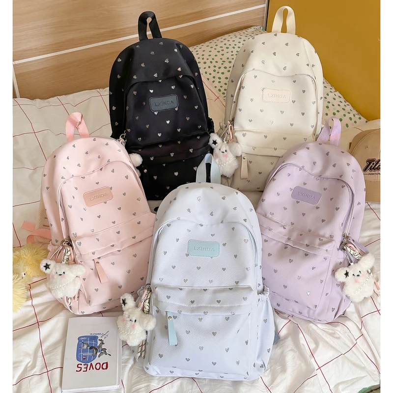 Fun Herz-Print Rucksack Karnz