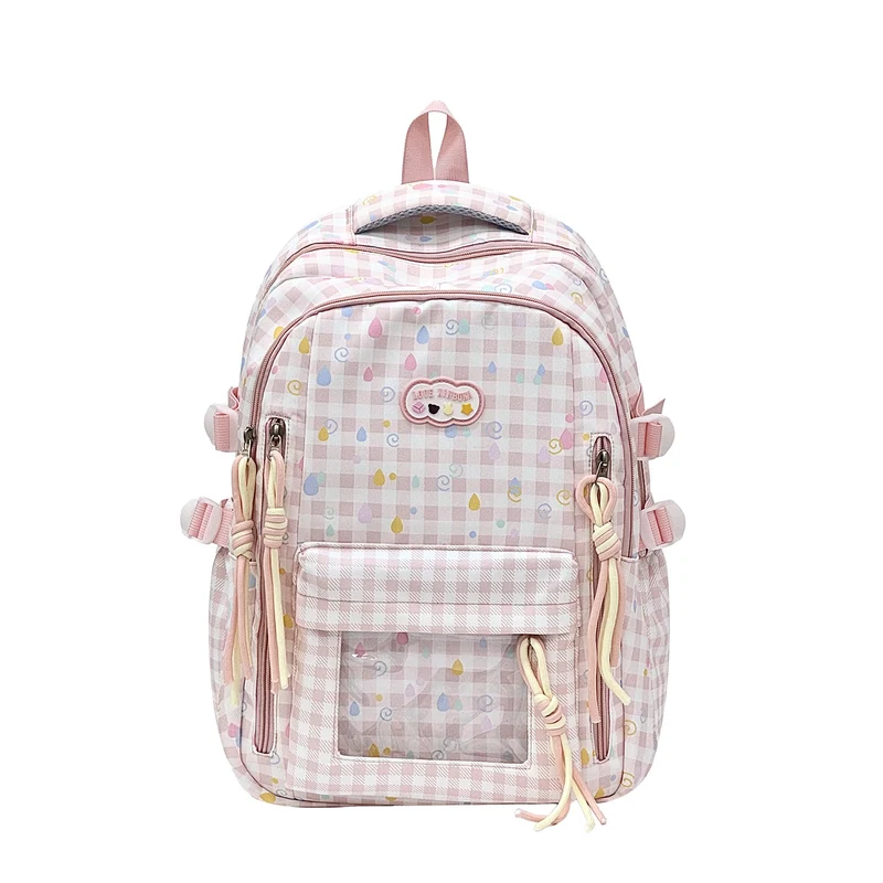 Verspielter Grafik-Muster-Schulrucksack Karnz