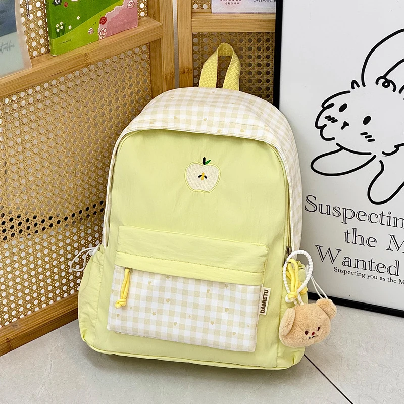 Verspielt Karomuster Rucksack Karnz