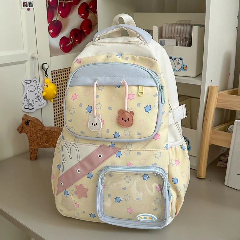 Verspielt Bestickter Stern-Themen Rucksack Karnz