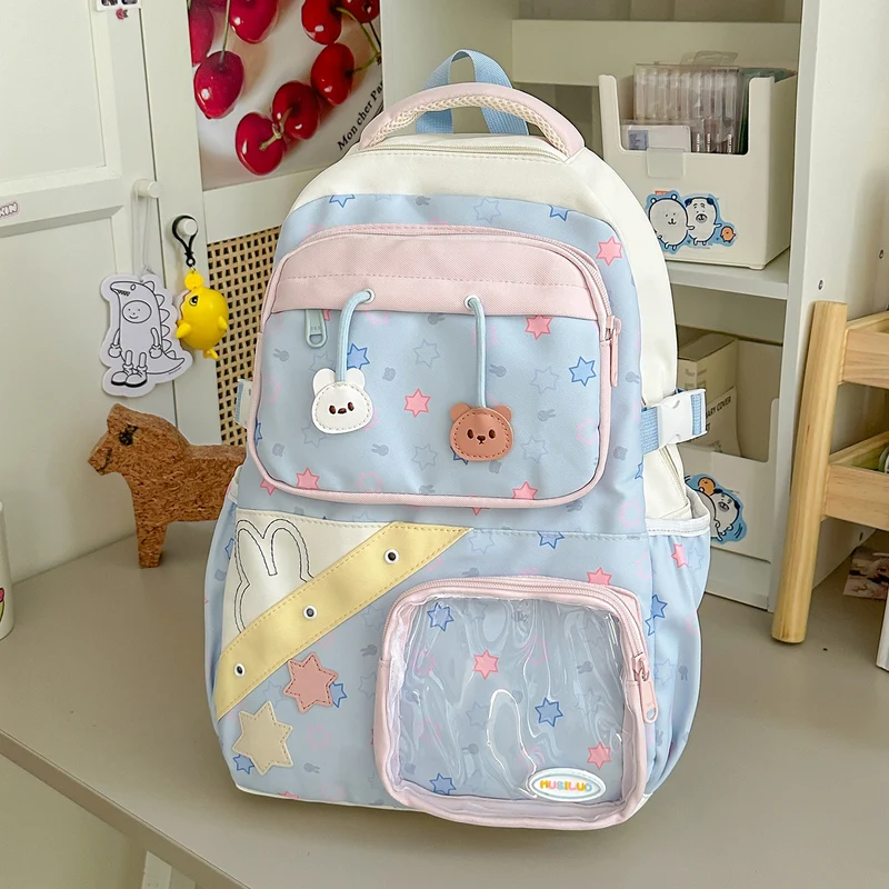 Verspielt Bestickter Stern-Themen Rucksack Karnz