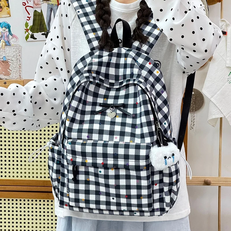 Verspielter Überprüfter Muster Rucksack Karnz