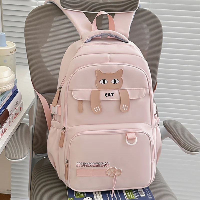Verspielter katzenmotivierter Schulrucksack Karnz