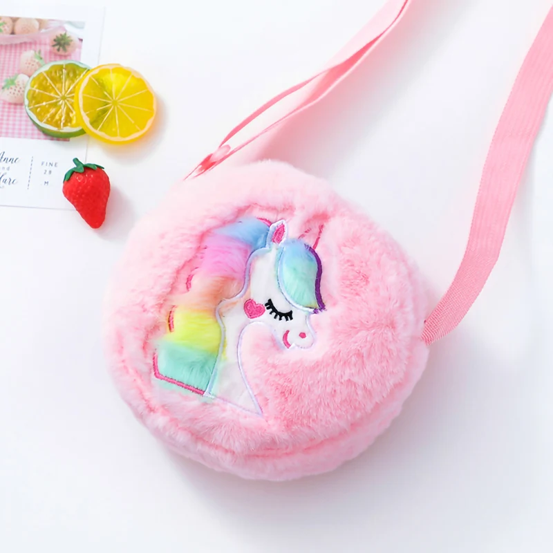 Plüsch-Umhängetasche mit Einhorn-Motiv Skanto