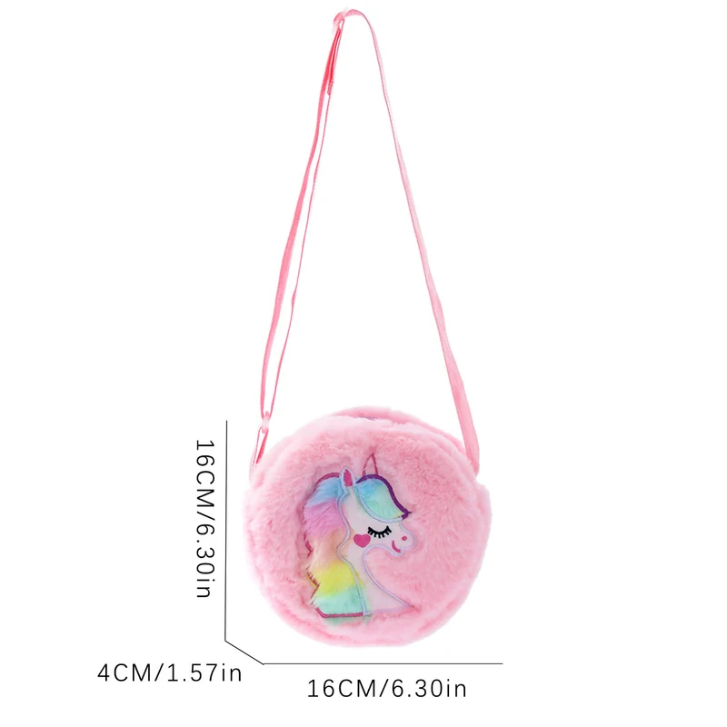 Plüsch-Umhängetasche mit Einhorn-Motiv Skanto