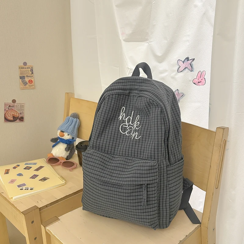Lässiger kariert gemusterter Rucksack Karnz