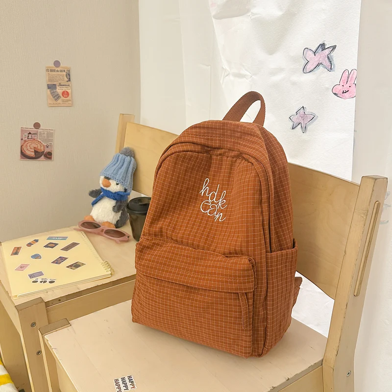 Lässiger kariert gemusterter Rucksack Karnz