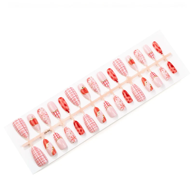 Künstlerisches fruchtinspiriertes Press-On-Nagelset