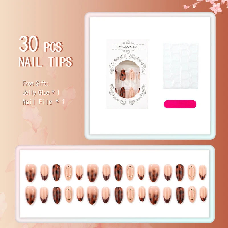 Künstlerische French Tip Druck-Nägel