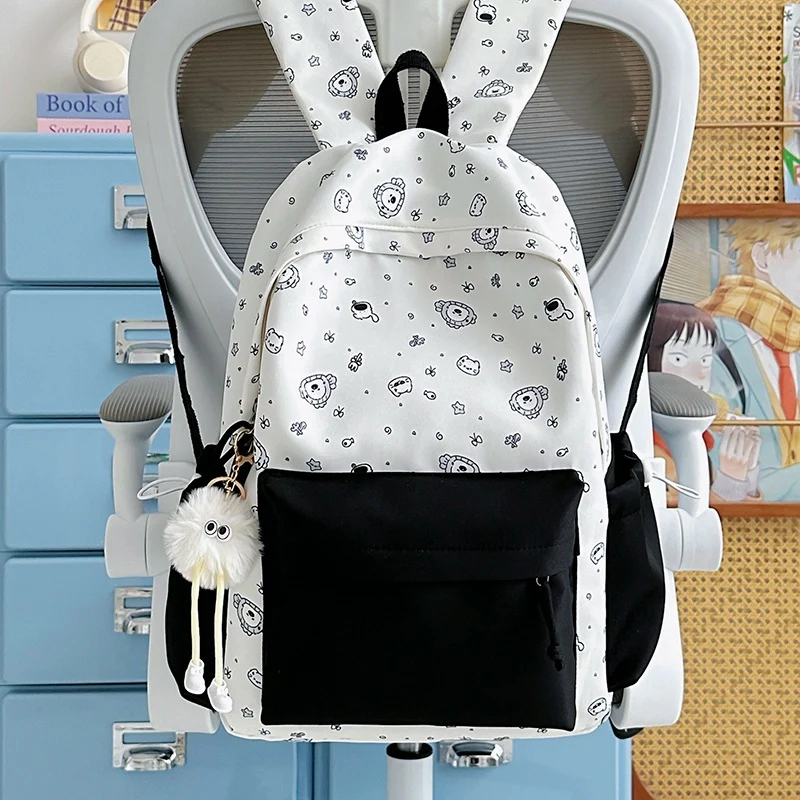 Verspielter Bunny Ohren Bedruckter Rucksack Karnz