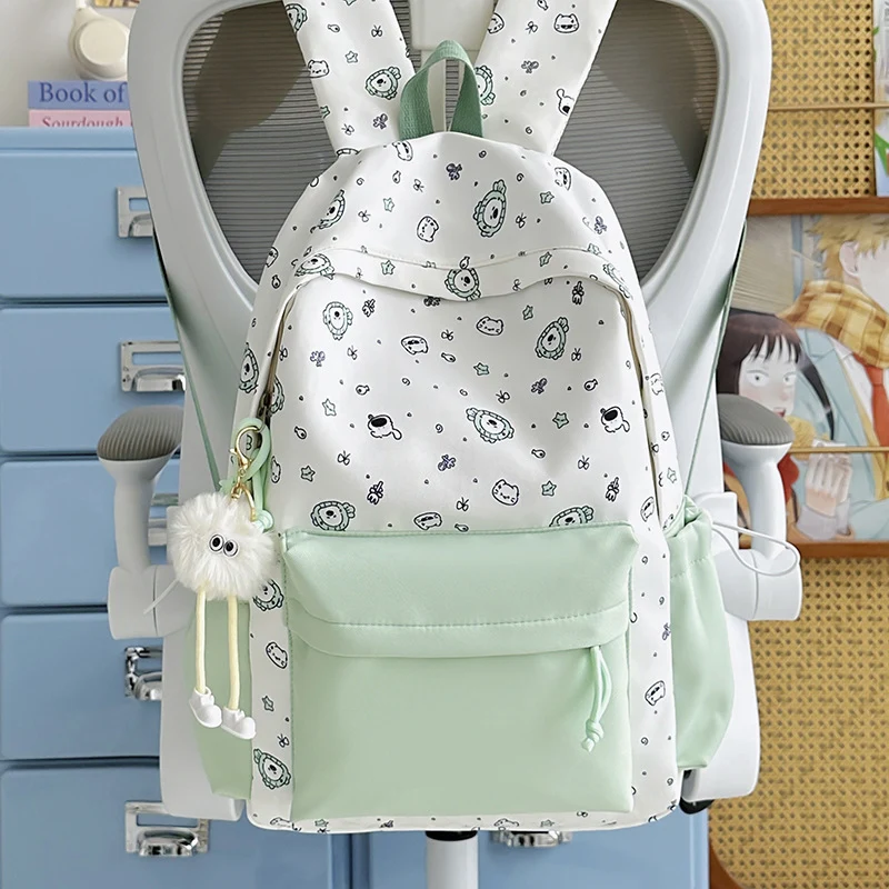 Verspielter Bunny Ohren Bedruckter Rucksack Karnz