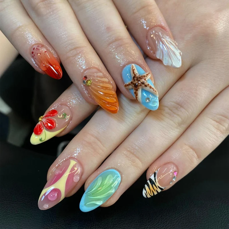 Kreatives Nagelkunst Press-On Set