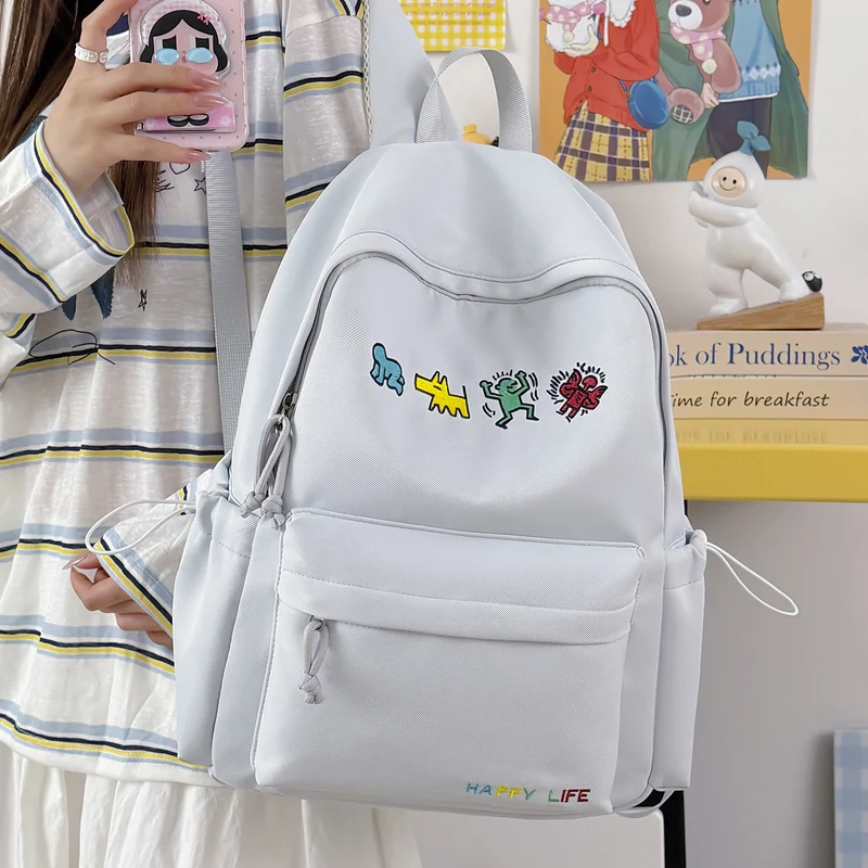 Künstlerisch Bestickter Freizeit-Rucksack Karnz