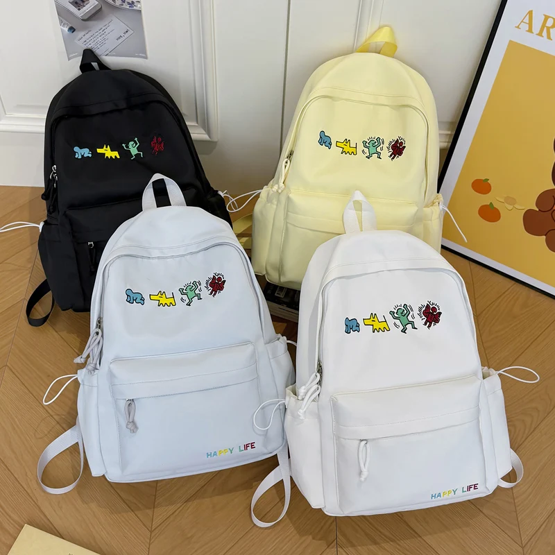 Künstlerisch Bestickter Freizeit-Rucksack Karnz
