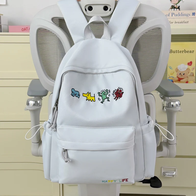 Künstlerisch Bestickter Freizeit-Rucksack Karnz
