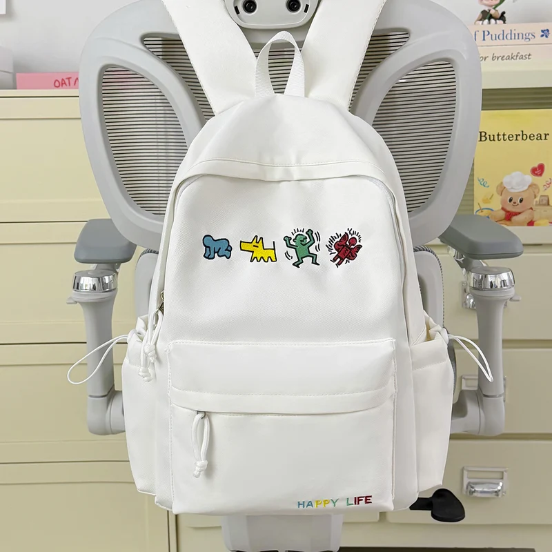 Künstlerisch Bestickter Freizeit-Rucksack Karnz