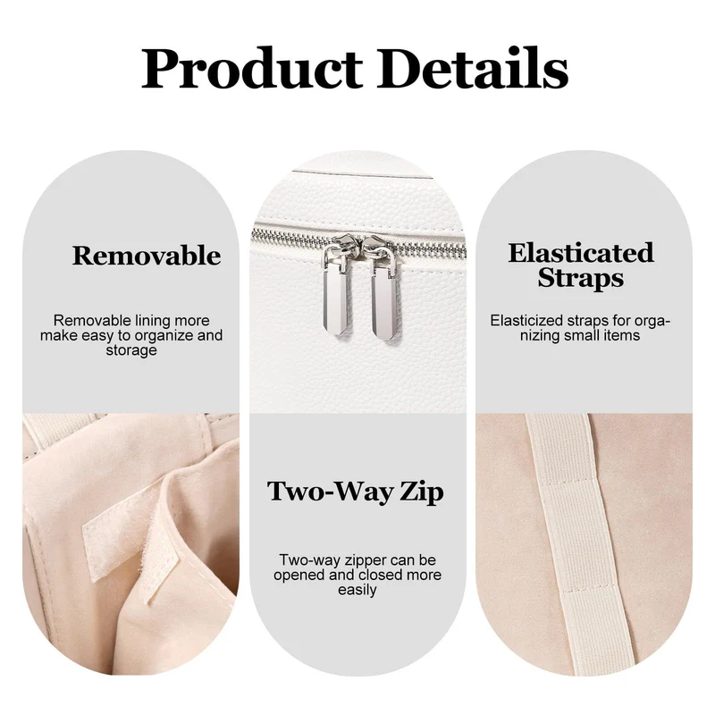 Kosmetik-Aufbewahrungstasche mit elegantem Design und stabilem Griff Skanto