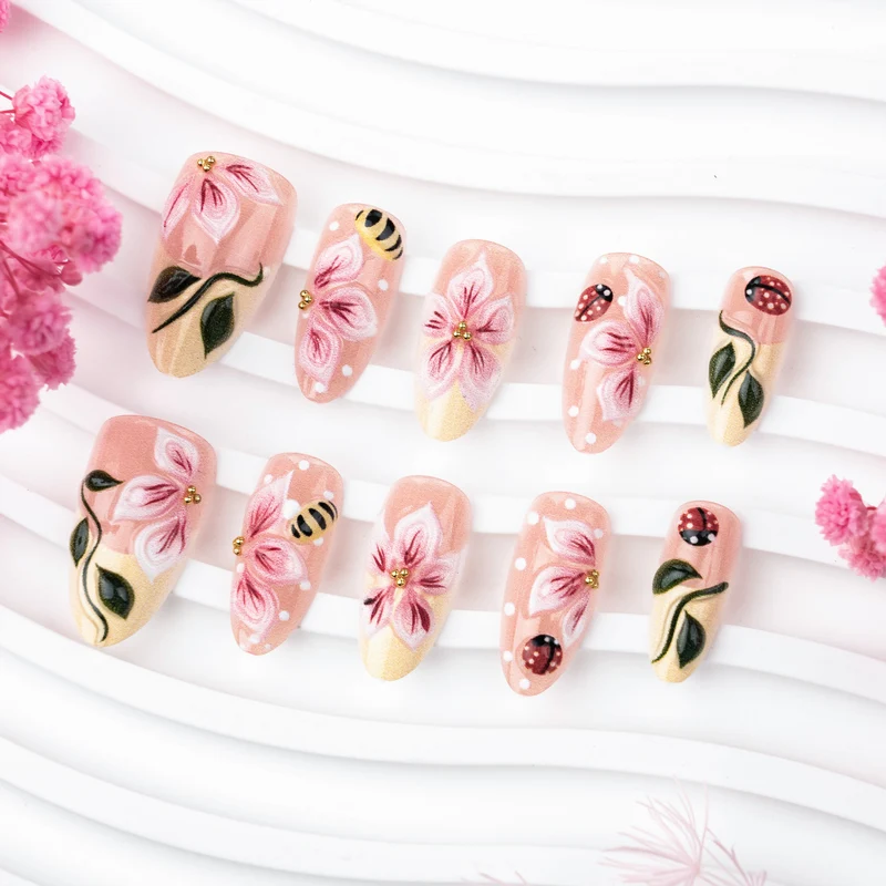 Künstlerisches Floral Nagelkunst Set