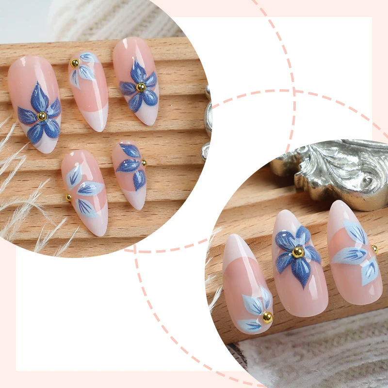 Künstlerisches Floral Design Press-On Nägel 1790738368